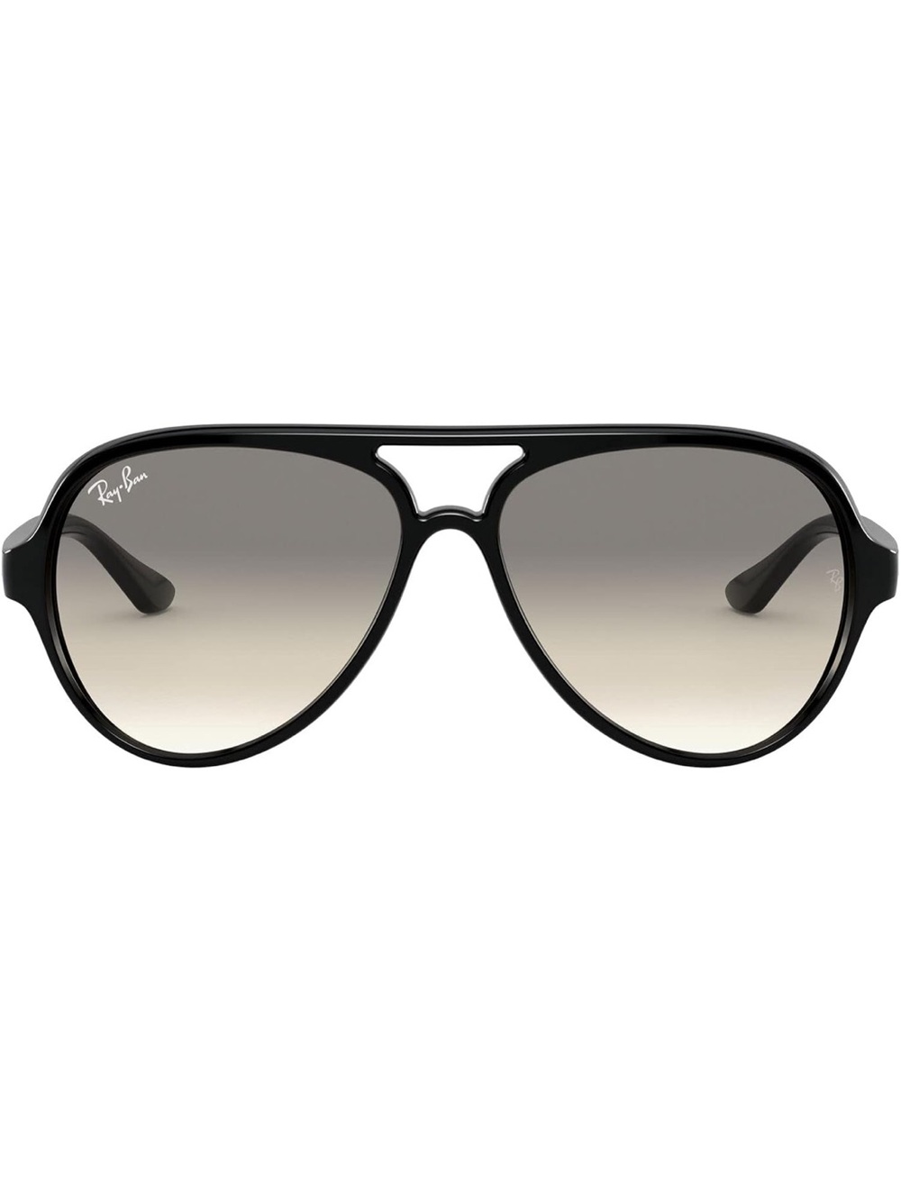Ray-Ban RB4125 Cats 5000 Aviator Sunglasses - Black/Clear Gradient Gray